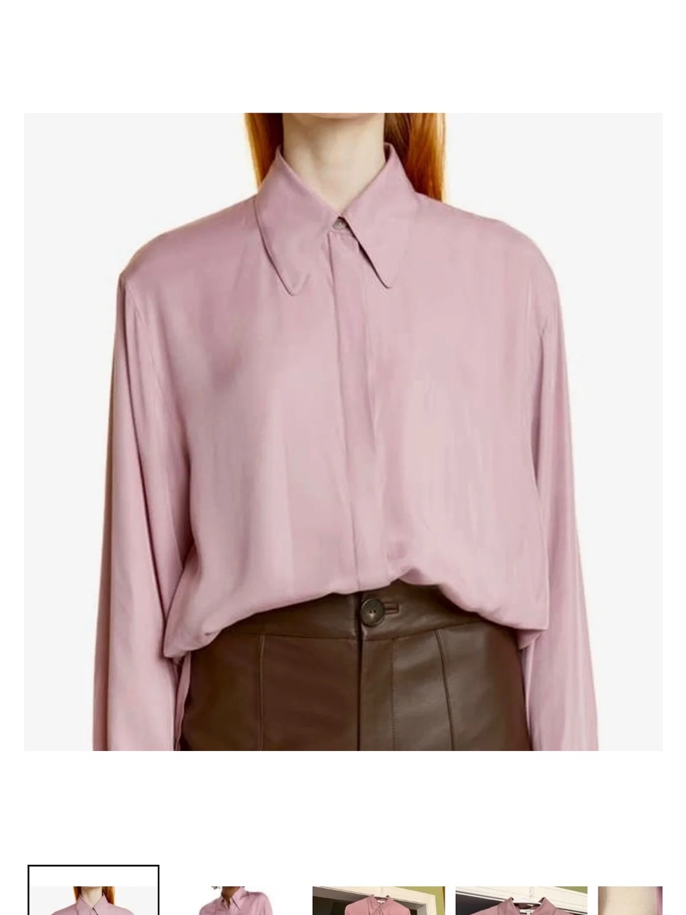 Vince. Soft and Relaxed Silk Blend Button up Blouse Retail for $325